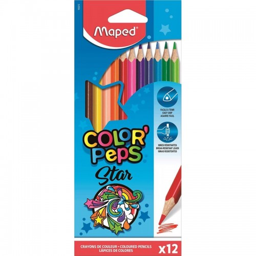 Maped Color'peps star 12 Shades Color Pencils Cardboard Box