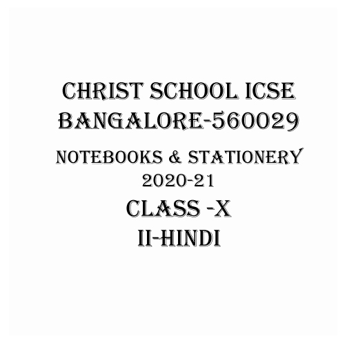 CHRIST ICSE-10-STD-II HINDI-BOOKS & STATIONERY