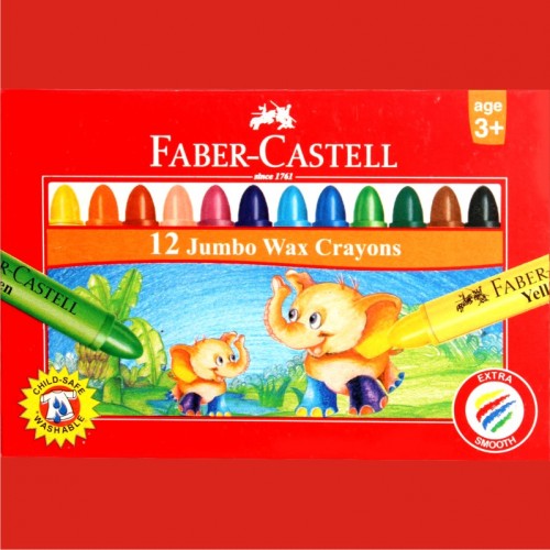 Faber-Castell  WAX CRAYON JUMBO 90MM PACK OF 12