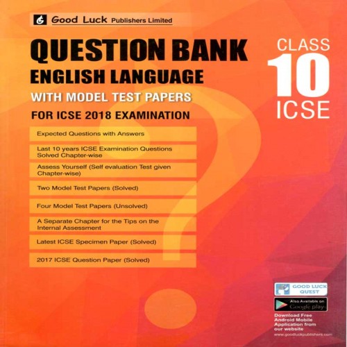 Question Bank English Language  10