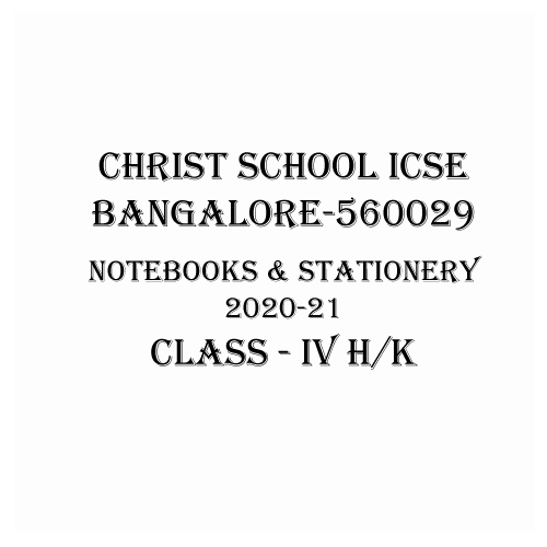 CHRIST ICSE-4-STD H/K BOOKS & STATIONERY