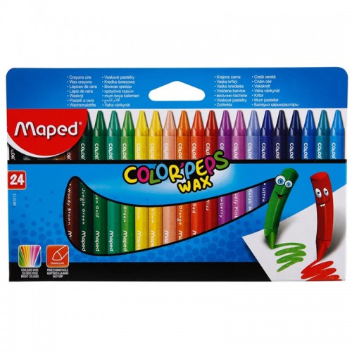 Maped Color'peps - Wax Crayons 24 Shades