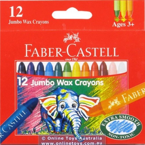 Faber-Castell  WAX CRAYON JUMBO 90MM PACK OF 12