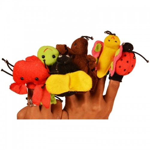 Finger Puppets Insects (Ant, Bumble bee, Butterfly & Lady bird)