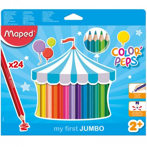 Maped Color'peps - Wax Jumbo Crayons 24 Shades