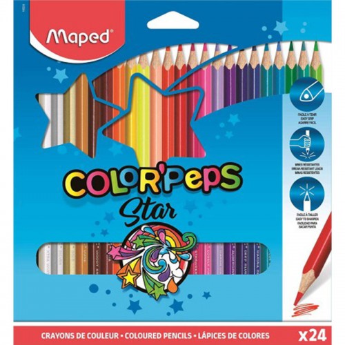 Maped Color'peps star 24 Shades Color Pencils Cardboard Box