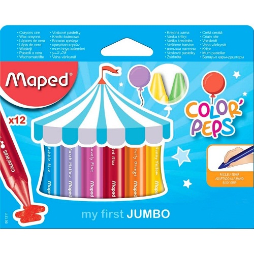 Maped Color'peps - Wax Jumbo Crayons 12 Shades