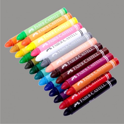 Faber Castell - WAX CRAYON REG LONG 75 MM PACK OF 12