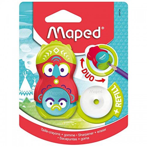 Maped Loopy Translucent Duo Eraser and Sharpener Refillable