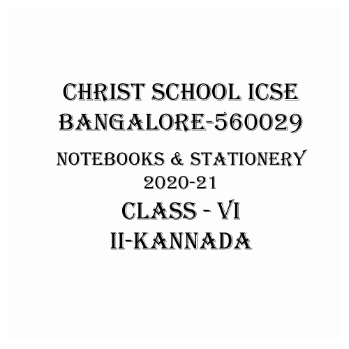 CHRIST ICSE-6-STD-II KANNADA- BOOKS & STATIONERY