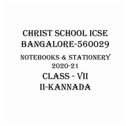 CHRIST ICSE-7-STD-II KANNADA- BOOKS & STATIONERY