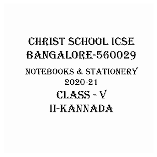 CHRIST ICSE-5-STD -II KANNADA- BOOKS & STATIONERY