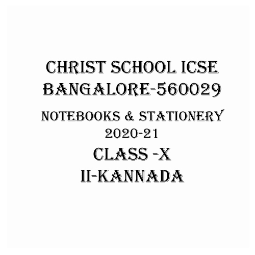 CHRIST ICSE-10-STD-II KANNADA-BOOKS & STATIONERY