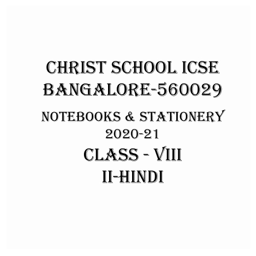 CHRIST ICSE-8-STD-II HINDI- BOOKS & STATIONERY