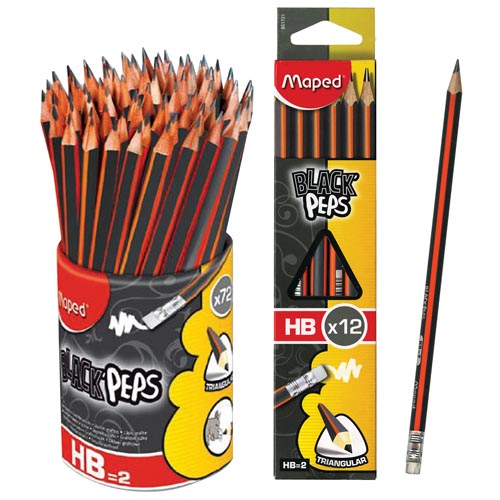 Maped Black Peps Hb Pencil