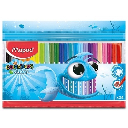 Maped Color'peps Felt Tip Pens Ocean Pulse 24 Shades Set